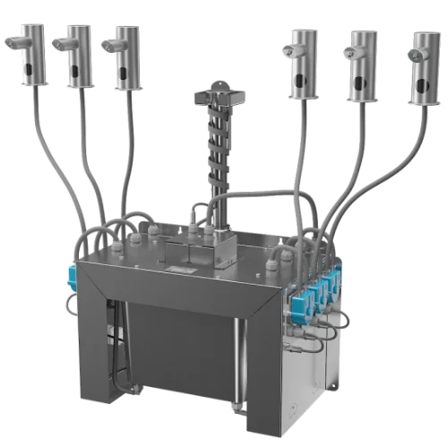 Комплект 6 шт. автоматических нержавеющих дозаторов мыла на столешницу SLZN 91E6