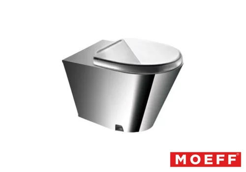Унитаз напольный из нержавеющей стали Moeff MF-223М с металлической крышкой