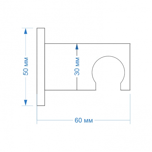 Держатель для лейки, PAINI 53PZ186TT фиксированный, круглый, брашированный чёрный PVD Держатель для лейки, PAINI 53PZ186TT фиксированный, круглый, брашированный чёрный PVD