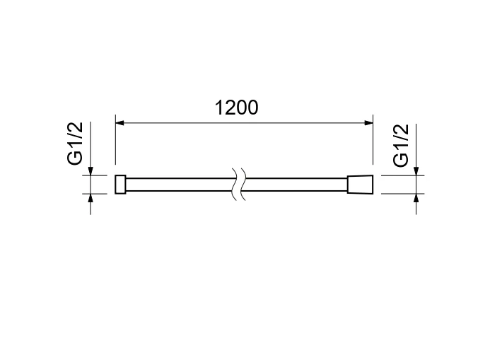 AQ2103BGM шланг для душа 120 см нержавейка, оружейная сталь