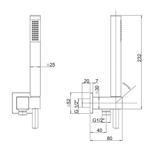 Душевой набор PAINI Grazia 21PZ440 для встраиваемого смесителя, черный брашированный PVD (PZ) Душевой набор PAINI Grazia 21PZ440 для встраиваемого смесителя, черный брашированный PVD (PZ)