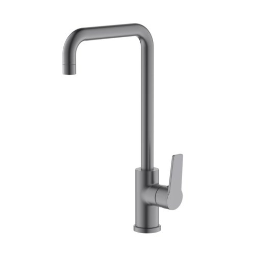 AQ1781BGM ЛУГАНО смеситель для кухни (квадратный излив), оружейная сталь