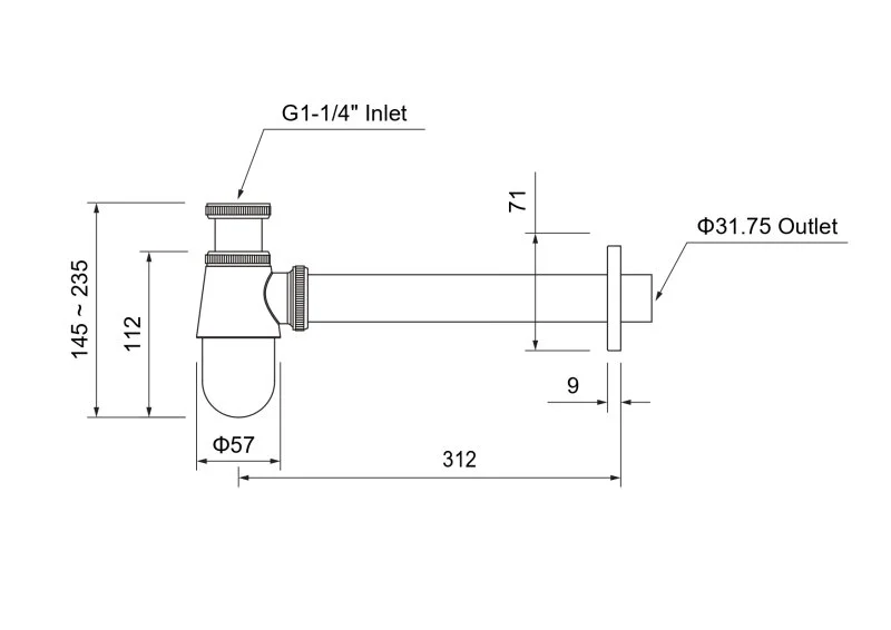 Сифон AQUATEK AQ6014CR