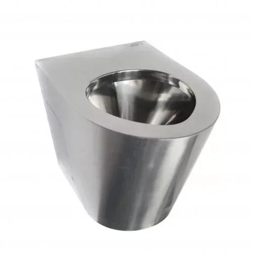 Унитаз из нержавеющей стали без сливного бака матовый Nofer 13012.S