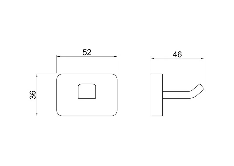 Крючок AQUATEK, матовый черный AQ4301MB ЛИБРА