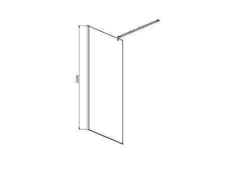 AQUATEK AQ NAG 6310-100 Душевая перегородка Walk in, с держателем