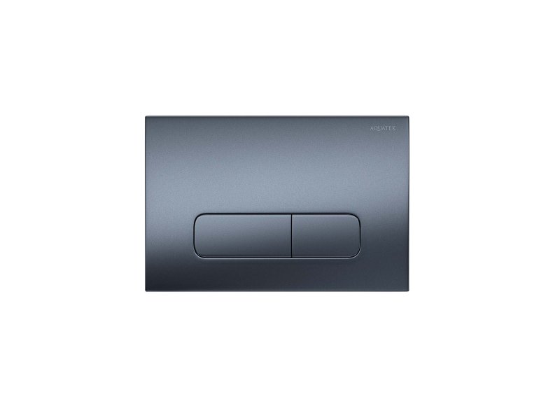 KDI-0000034 (002C-1) Панель смыва Оружейная сталь матовая (клавиши прямоугольные)