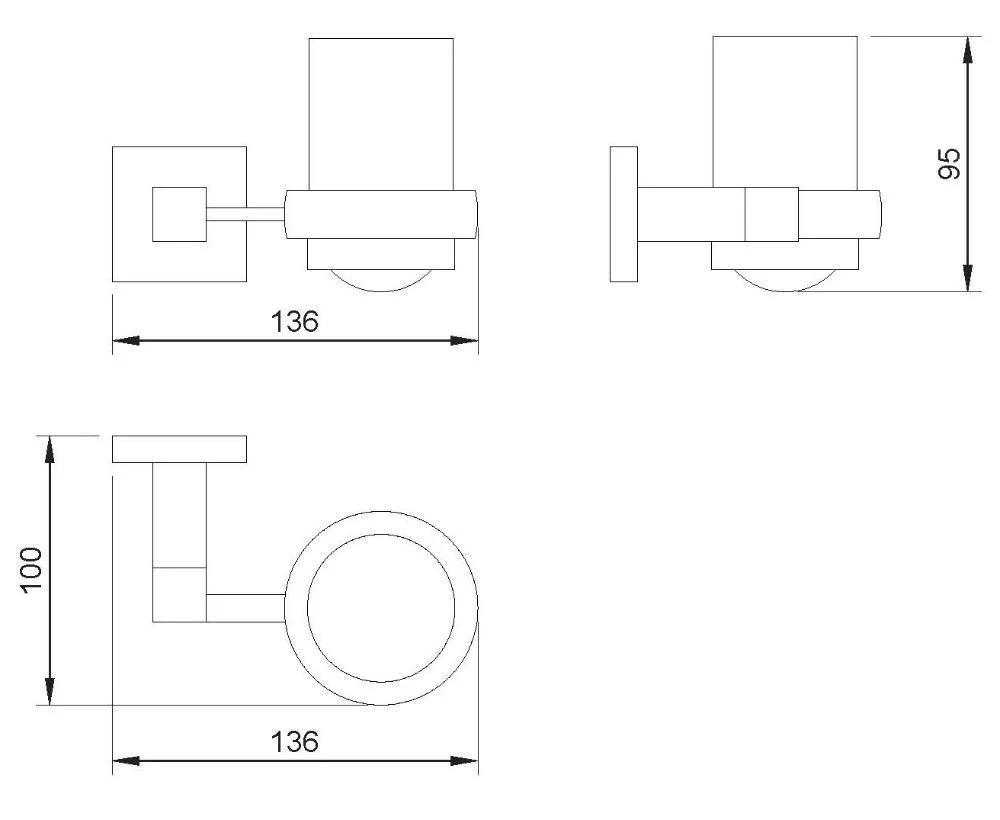 Стаканчик для зубных щёток BARCELONA Nofer 16913.B Стаканчик для зубных щёток BARCELONA Nofer 16913.B