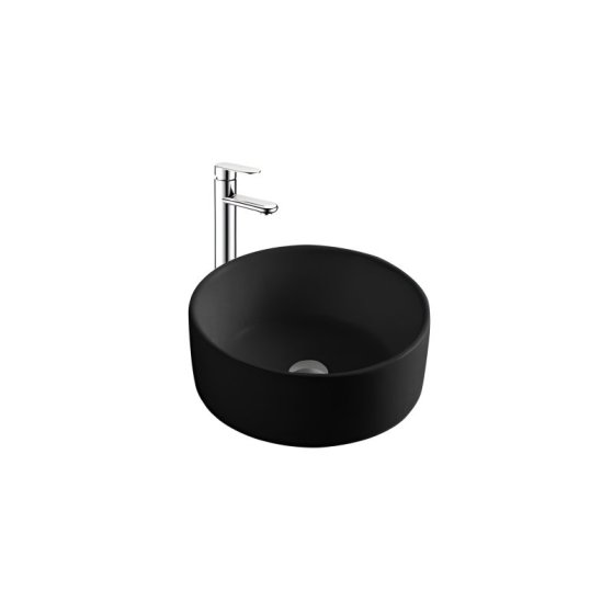 Раковина накладная для установки на столешницу AQUATEK AQ5118-MB 400*400*165, матовый черный