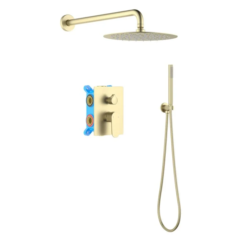 AQ1272BG ОБЕРОН Set 3 в 1 душевой комплект, шлиф. золото