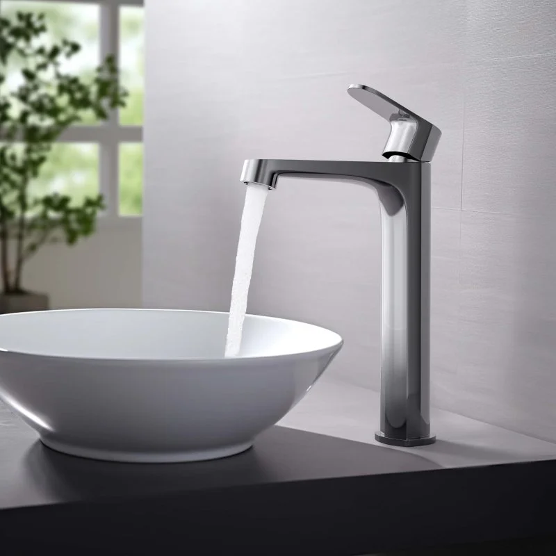 Смеситель для раковины 240, без донного клапана AQUATEK AQ1204CR ОБЕРОН