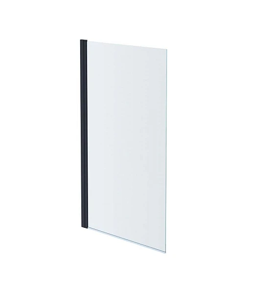 AQ DEL SBA 08015BL Шторка на ванну, одноэлементная, поворотная 800X1500 профиль черный