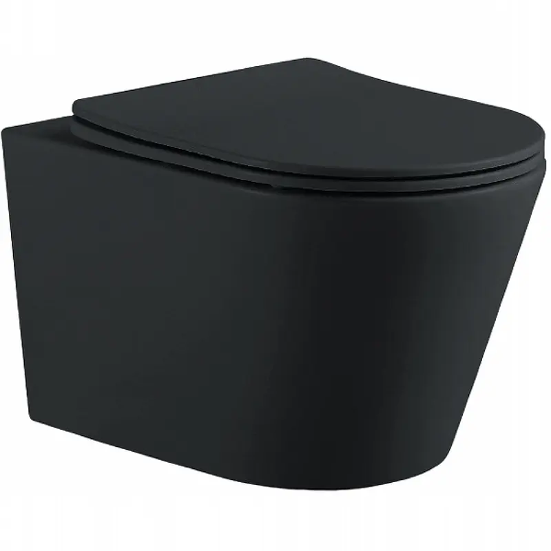 Унитаз Aquatek Вега AQ1905-MB подвесной Черный матовый с сиденьем Микролифт