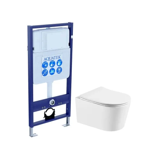 SET AQUATEK ОБЕРОН T (рама AQUATEK Standard INS-0000012(без клавиши и крепежа), унитаз ОБЕРОН AQ1365T-00