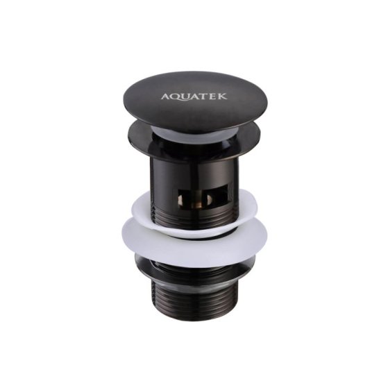 Сливной набор для раковины AQUATEK, матовый черный AQ6001MB