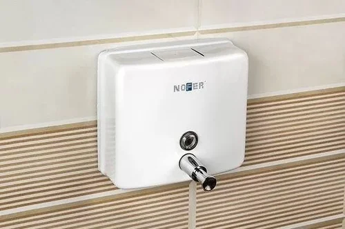 Диспенсер для мыла из  Стали Белый 1400 мл Nofer 03004.W