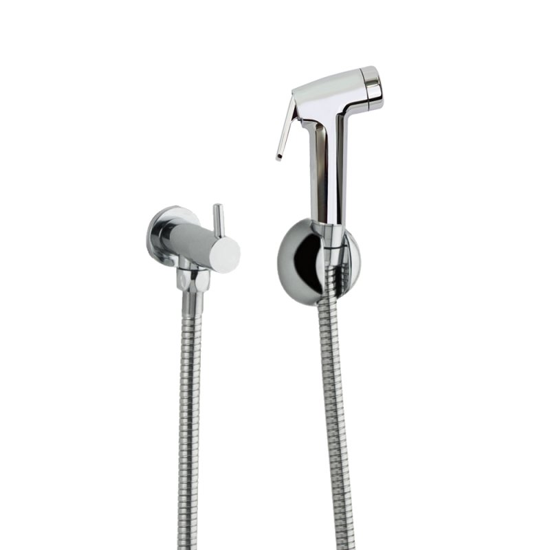 Гигиенический душ с угловым краном и ABS лейкой WC 114202