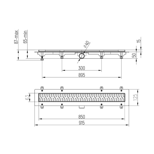 Душевой лоток с рамкой PAINI CH850HN Harmony 850 мм Душевой лоток с рамкой PAINI CH850HN Harmony 850 мм