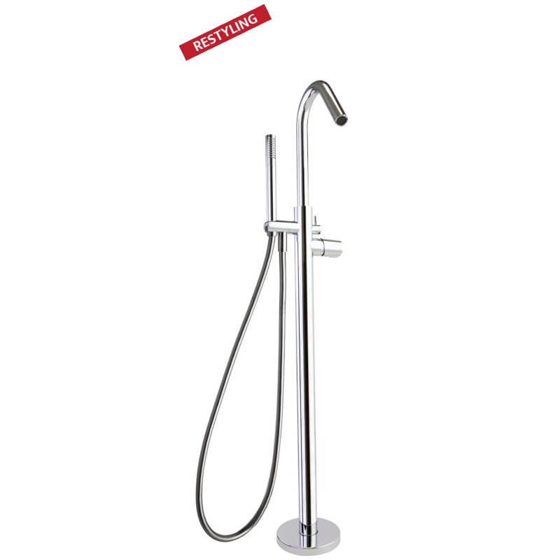 Напольный смеситель для ванны однорычажный с душевым комплектом TZAR 348503MO