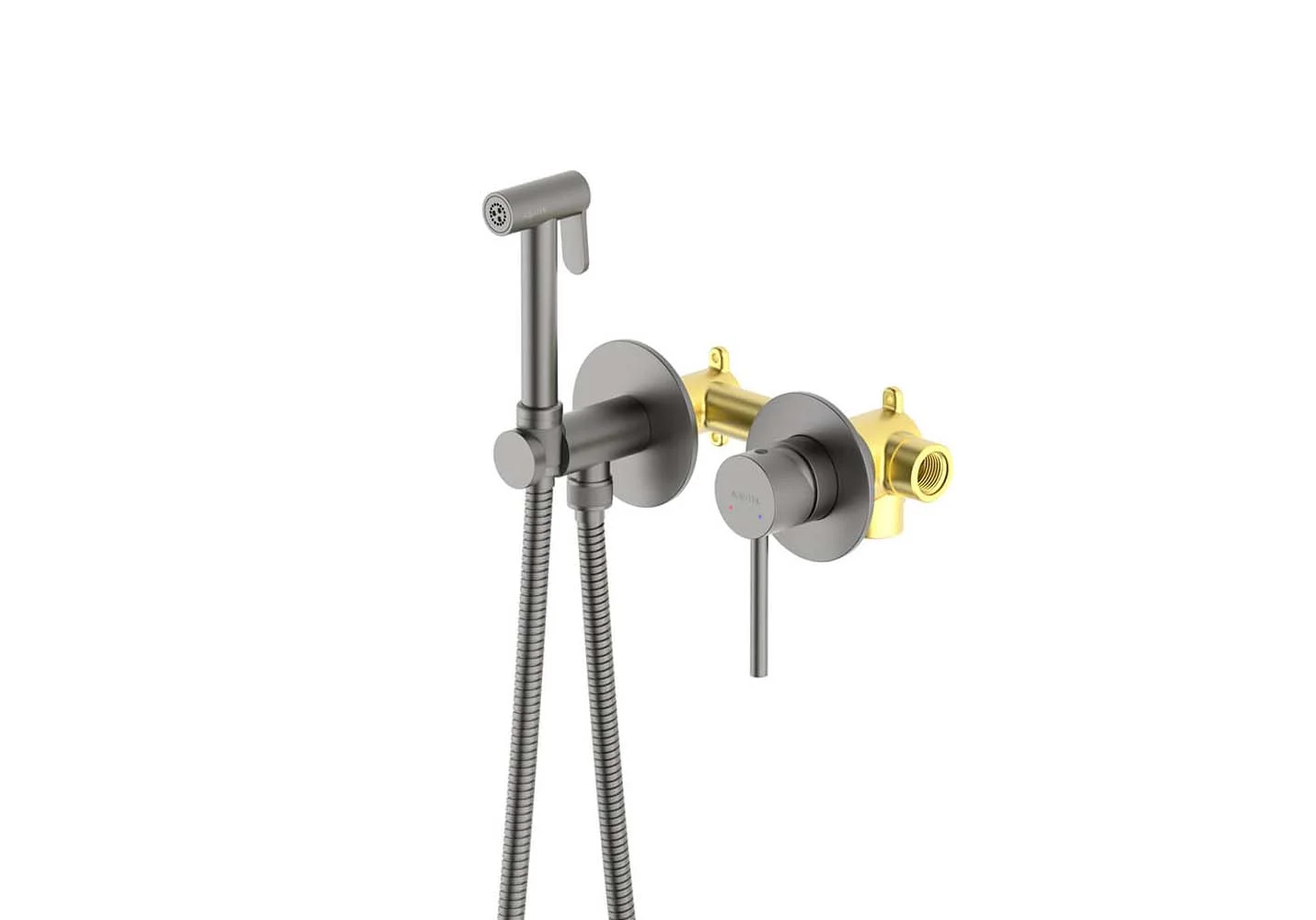 AQ1319BGM ЕВРОПА комплект для гигиенического душа встроенный 2 отв.