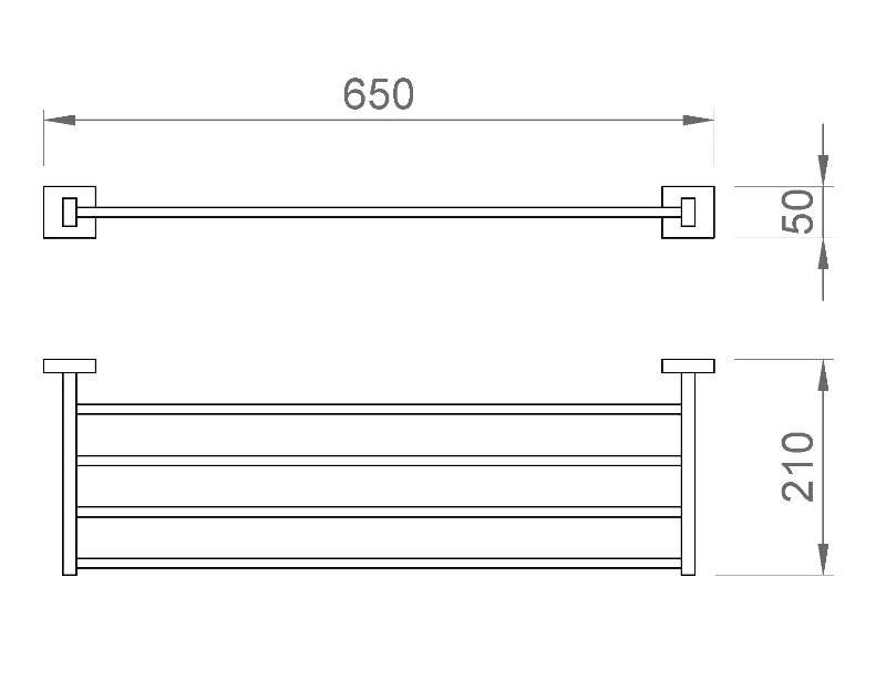 Полка для полотенец Classic глянец Nofer 09034.B