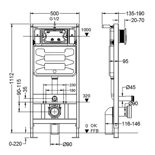 URBSET41SG COX Комплект 4 в 1 URBATEC безободковый унитаз, сиденье, инсталляция, кнопка хром матовый URBSET41SG COX Комплект 4 в 1 URBATEC безободковый унитаз, сиденье, инсталляция, кнопка хром матовый