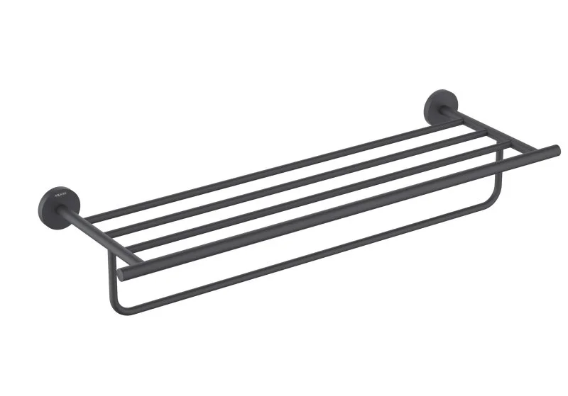 Полка для полотенец AQUATEK, матовый черный AQ4215MB ОБЕРОН