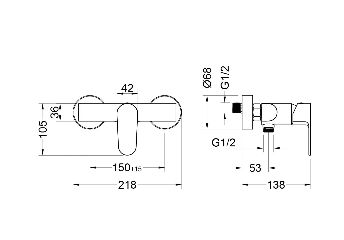 AQ1260CR ОБЕРОН смеситель для душа ,  AQ2014CR ОБЕРОН душевой гарнитур 3jet 60 см