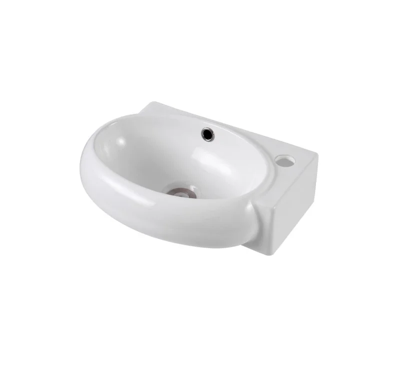 Раковина подвесная угловая AQUATEK AQ5304-00 420*280*145 мм , смеситель справа