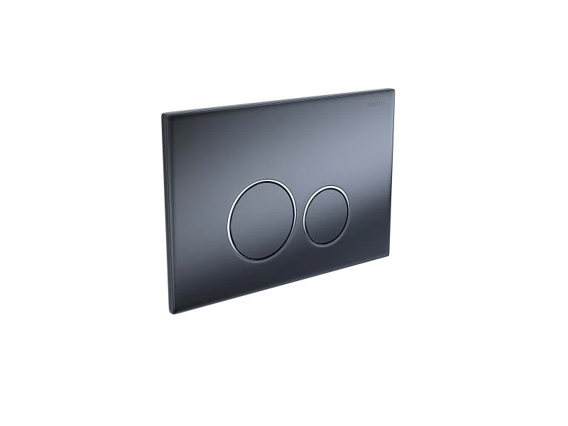 KDI-0000035 (005C-1) Панель смыва Оружейная сталь матовая ободок хром (клавиши круглые)