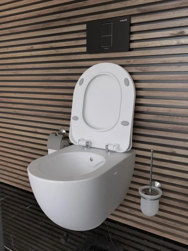 CREAVIT FREE Унитаз подвесной безободковый с биде FE322-00CB00E-0000