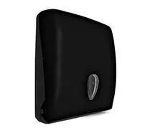 Диспенсер для бумажных полотенец пластмассовый чёрный Nofer 04020.N