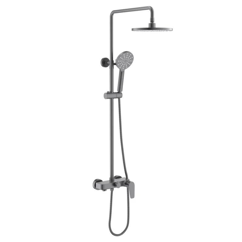 AQ2140BGM БЕТТА душевая система (смеситель для ванны) 220мм, оружейная сталь