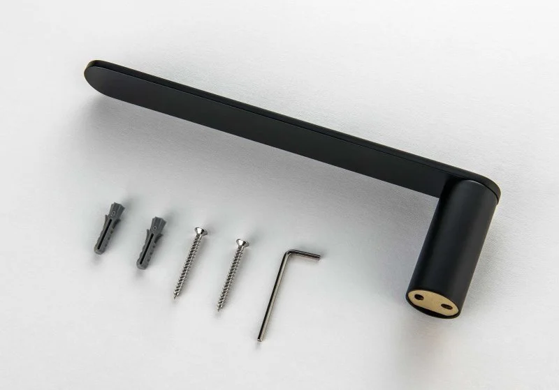 Полотенцедержатель AQUATEK, матовый черный AQ4419MB ЛИРА