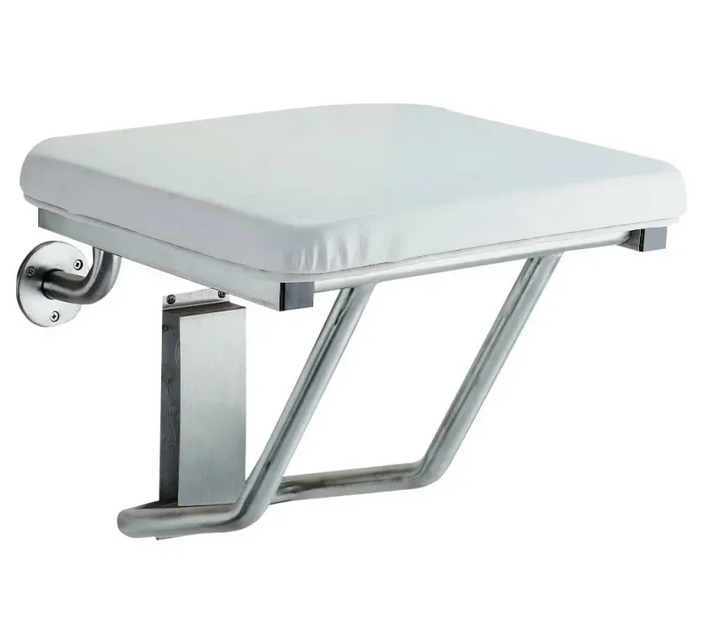 Мягкое сиденье для душа из нержавеющей стали матовой Nofer 15066.S