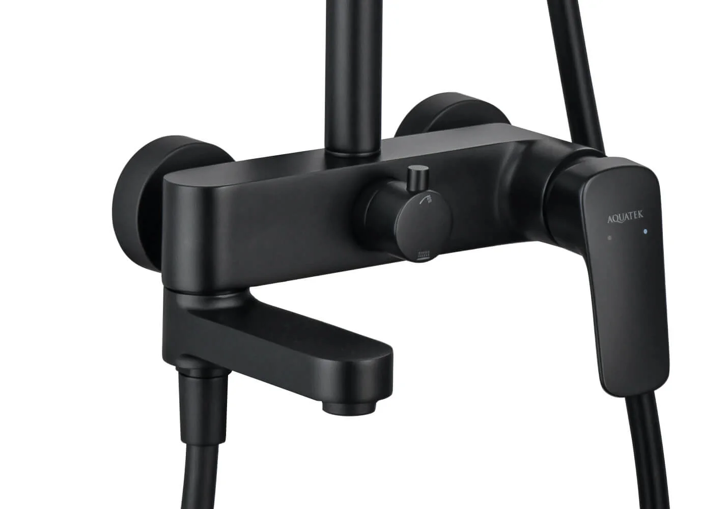 Душевая система 3jet 250мм AQUATEK, матовый черный AQ2040MB
