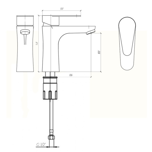 Смеситель для раковины PAINI Verona 99PW205 без донного клапана, сатин (PW) Смеситель для раковины PAINI Verona 99PW205 без донного клапана, сатин (PW)