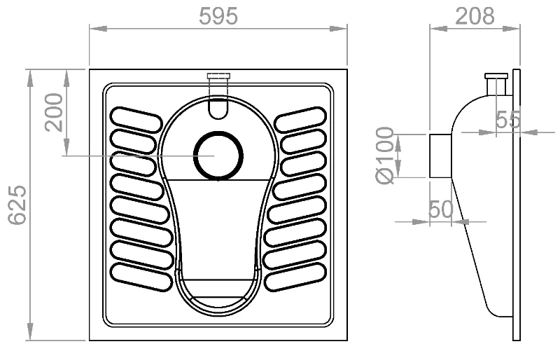 Чаша Генуя с краном и тремя фарсунками Nofer 13023.B