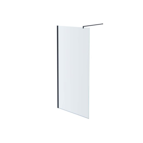 AQ WIW 09020GM Душевая перегородка Walk in с держателем 900x2000 профиль оружейная сталь