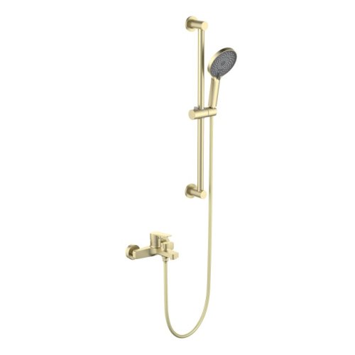 AQ1748BG ЛУГАНО смеситель для ванны с душевым гарнитуром, шлиф. золото
