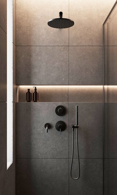 Встраиваемый дивертор PAINI Cox 78PZ471 на 3 выхода, черный брашированный PVD (PZ)