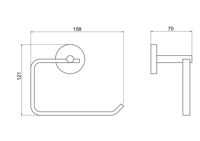AQ4608BGM БЕТТА бумагодержатель квадратный, оружейная сталь