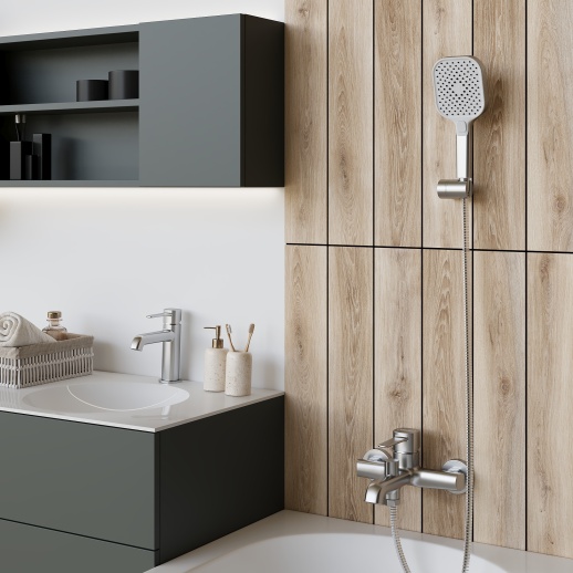 Смеситель для ванны Urbatec Evolution без аксессура, сталь PVD (PA) - EV22803PA Смеситель для ванны Urbatec Evolution без аксессура, сталь PVD (PA) - EV22803PA