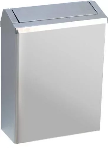 Контейнер для мусора настенный из нержавеющей стали матовый 23 л Nofer 14078.S