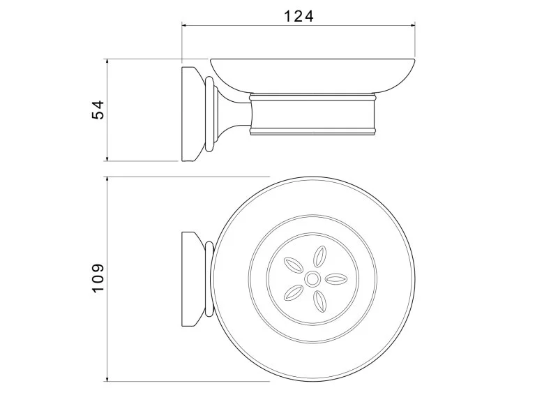 Мыльница AQUATEK, полир. золото AQ4503PG КЛАССИК