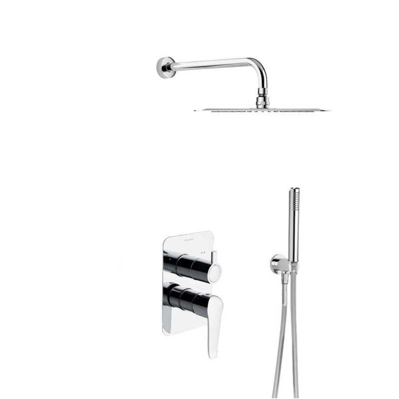 Встраиваемая душевая система с тропическим душем и душевым комплектом YPSILON PLUS K6415021