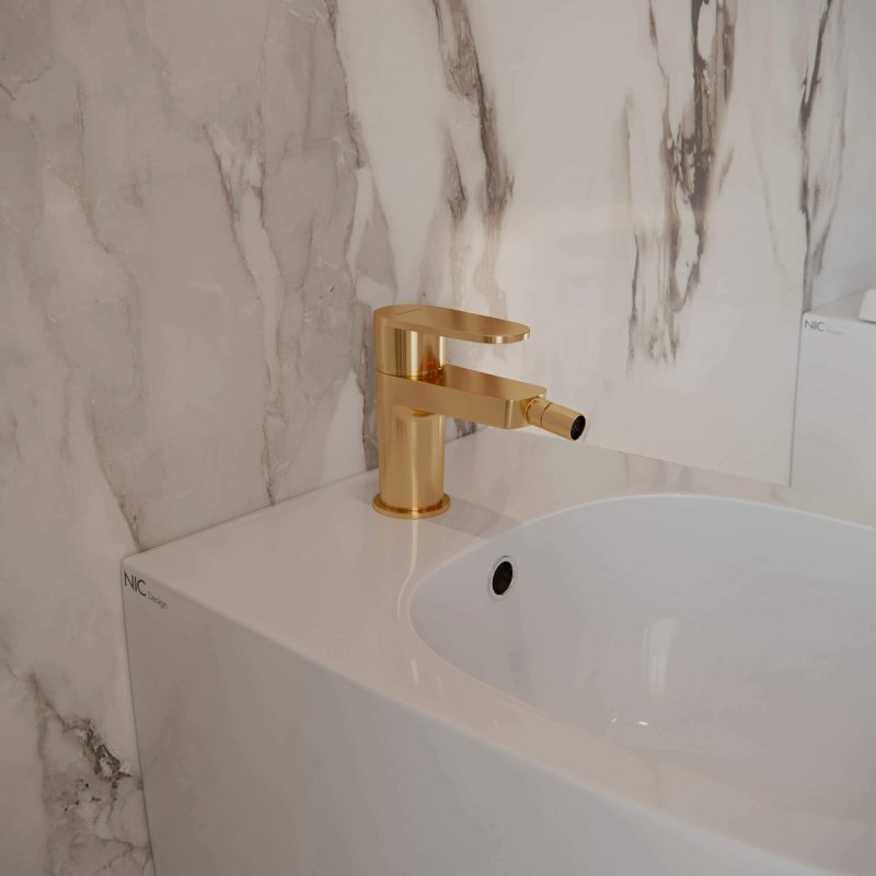 Смеситель для биде однорычажный ALEXIA 3603OC золото брашированное