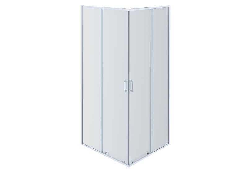 AQ NAA 1142-100 (новый артикул AQ ARI KV10020CH) Душевой уголок квадратный, двери раздвижные 1000x1000x2000 профиль хром