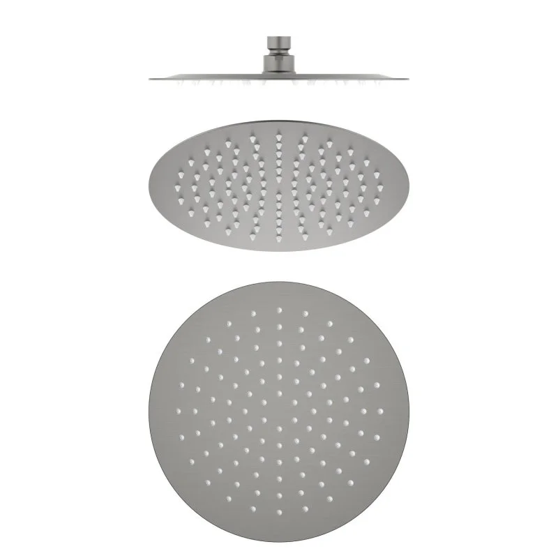 AQ2073BGM круглый верхний душ  250*2 мм, оружейная сталь