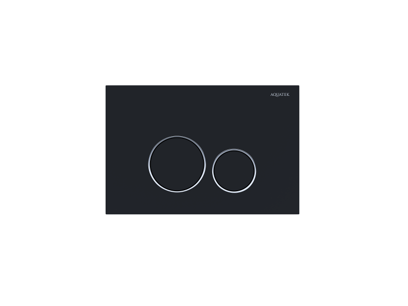 Панель смыва Aquatek Черная матовая ободок хром (клавиши круглые) KDI-0000020